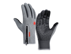 Guantes Unisex Impermeables Táctiles Con Forro Polar Ajustable Para Esquí Caminata Deportes De Invierno Al Aire Libre