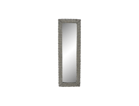 Espejo de pared DKD Home Decor Espejo Gris Mimbre Cottage (43 x 4 x 133 cm) (43 x 4 x 132 cm)