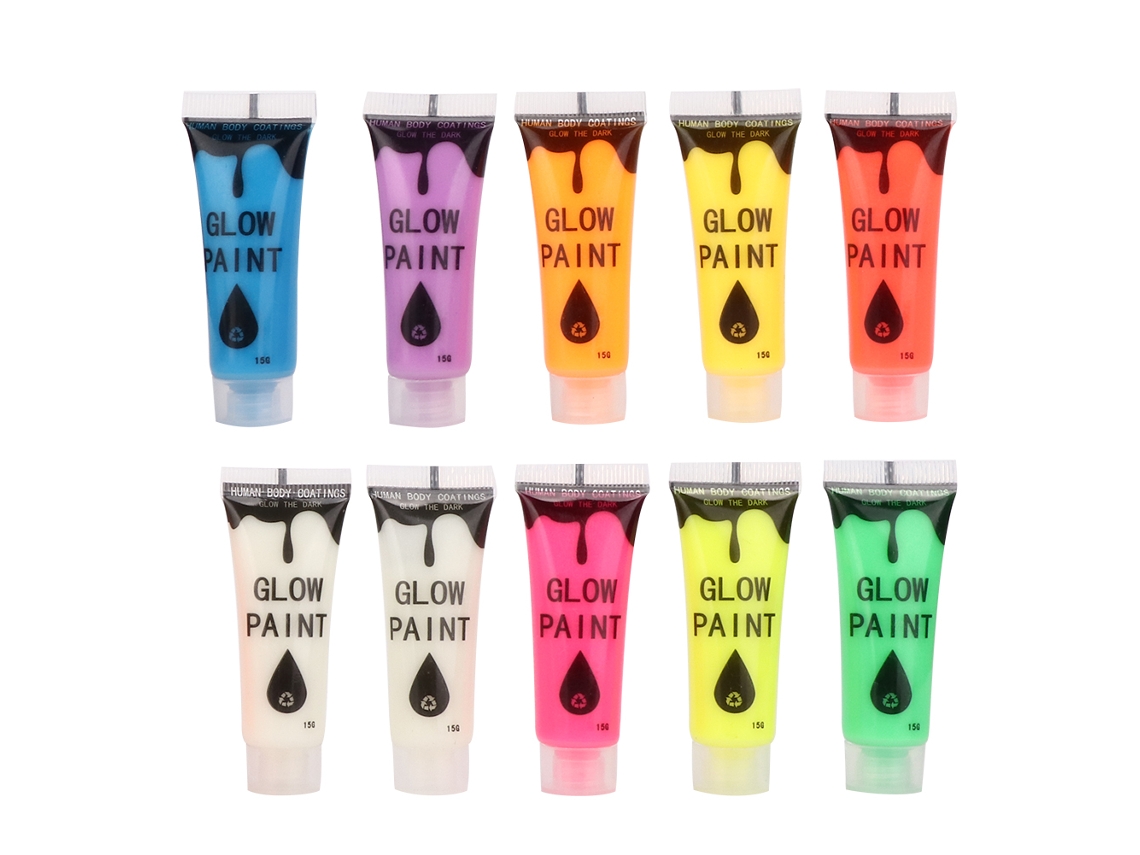 10 Unidades De Polvo Fluorescente Para Uñas Y Arte Corporal, Herramienta De Pintura Neón Para Manualidades.