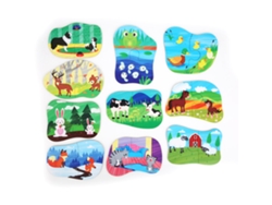 Ats-juguete De Rompecabezas De Madera Infantil Animales Para Niños Juego De Emparejamiento Educatsivo Temprano Regalo De Juguete Para Niños