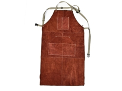Delantal De Soldadura De Cuero Genuino, Cuero De Vaca Premium Heavy Duty Split, Equipo De Protección Resistente Al Calor Y A La Llama Con Costura Dobl