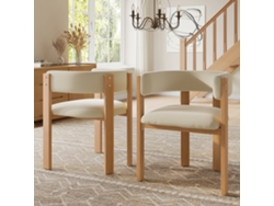 Juego De 2 Sillas De Comedor Ergonómicas Con Tapicería Gruesa Y Base De Hierro.