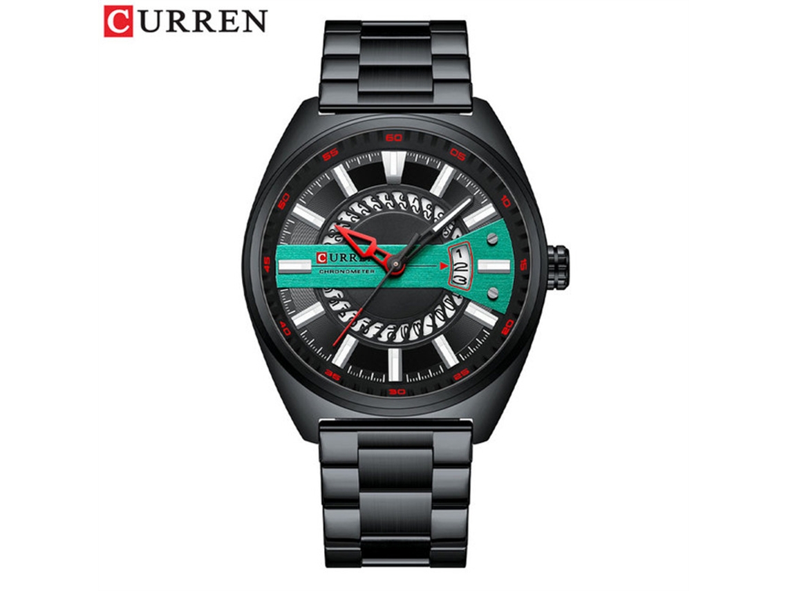 Reloj De Hombre Con Calendario, Correa De Acero, Cuarzo, Estilo Casual De Negocios, Reloj De Pulsera Creativo Para Hombre