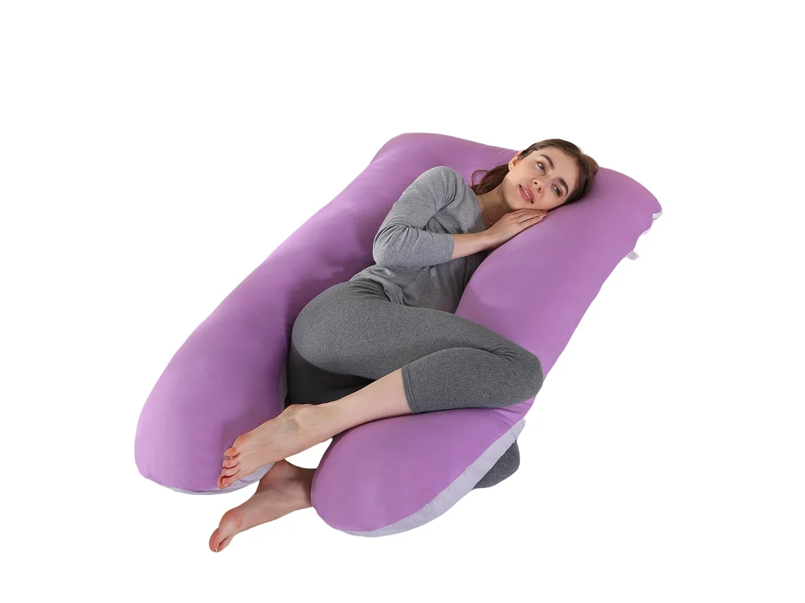 Almohada Para Embarazadas, Almohada En U Desmontable Y Lavable, Gran Cojín De Espalda