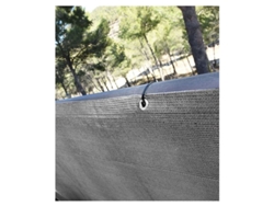Malla de balcón gris 0,9 x 5 m, ocultación 100 %. Incluye cuerda y ojales