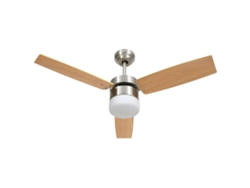 Ventilador de techo VIDAXL Marrón Cromo