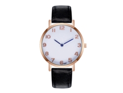 Reloj De Cuarzo Para Hombre Con Correa De Cuero Pu Fashion Dial Numérico Puntero Azul