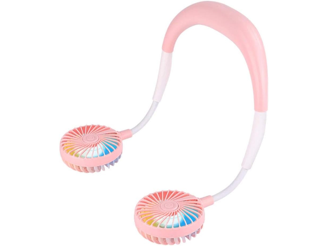 Mini Ventilador Portátil Colgante Para El Cuello Mini Usb De Banda Con Batería Recargable Escritorio