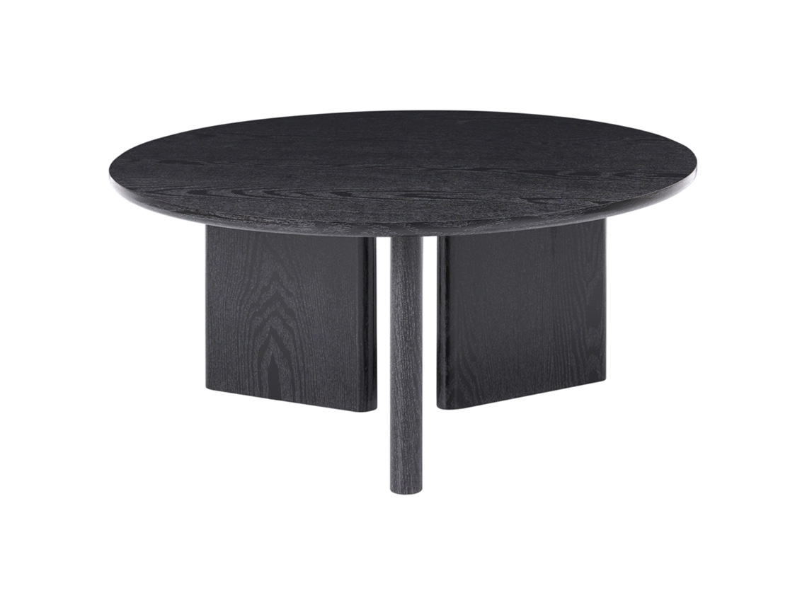 Mesa De Centro Beliani Cowal De Mdf Preto 80x80x36