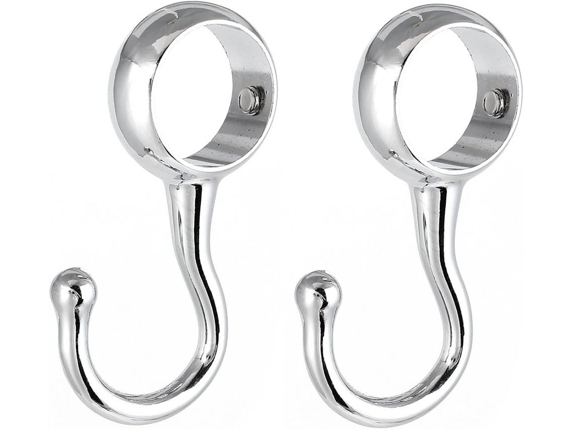 2 Piezas Armario Baño Barra De Tubo De 22 Mm De Diámetro Ganchos Para Bolsos Y Ropa Perchas