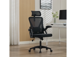 Silla De Oficina Ergonómica Con Tejido De Malla, Soporte Lumbar, Reposacabezas Y Respaldo Alto.