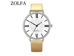 Reloj De Pulsera De Cuarzo Para Mujer Con Esfera Redonda Dorada.