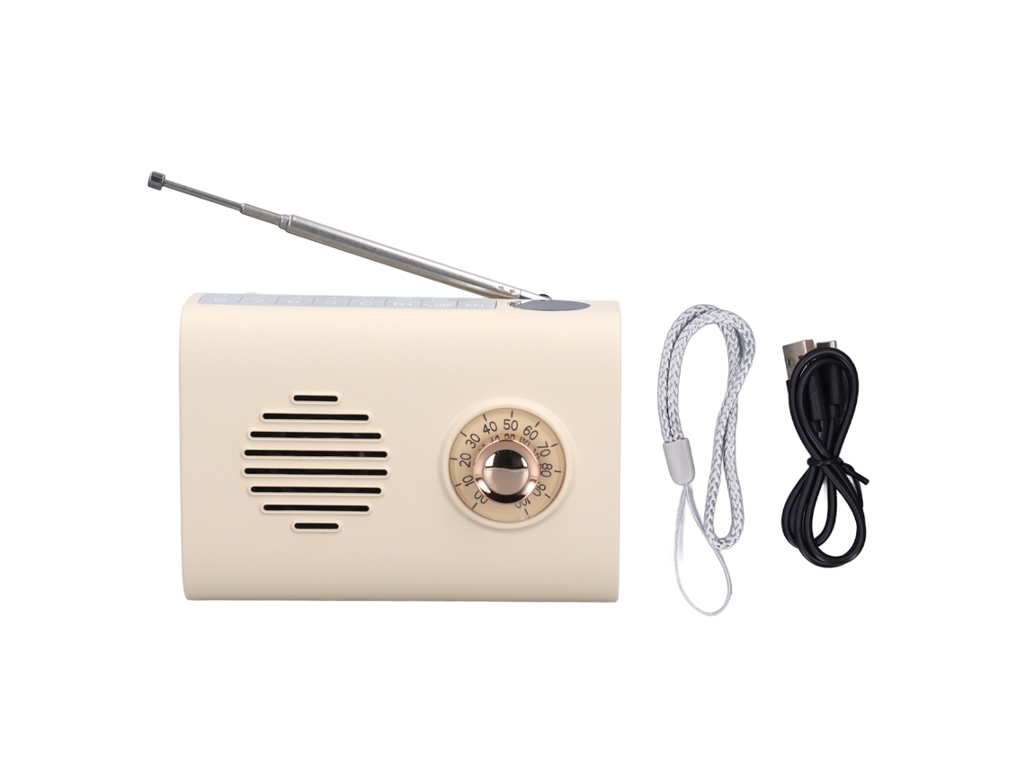 2026 Altavoz Bluetooth Mini Solar Portátil Con Radio Y Luz Inalámbrico Recargable Para Exterior Beige