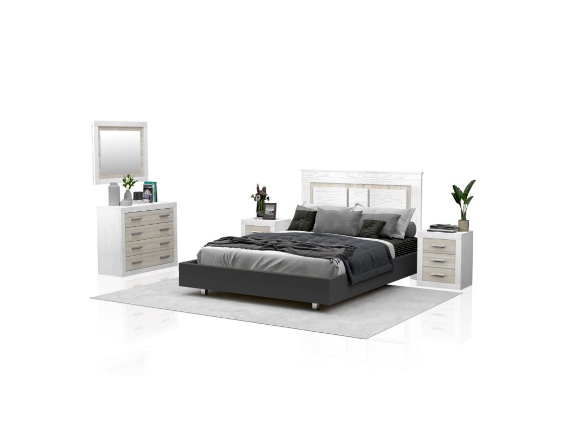 Dormitorio Kira 4C, , Andersen Pino - Gris, (Ancho), DUEHOME