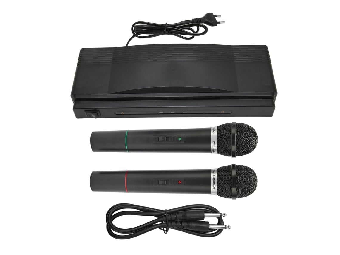 Micrófono Inalámbrico De Mano Dual Dinámico De 10 Metros (32,8 Pies) 2,4g Para Karaoke, Fiestas Y Conferencias.