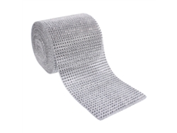 Rollo De Cinta De Malla Plateada Con Imitación De Diamantes, 24 Filas, 9 Metros Para Decoración De Bodas.