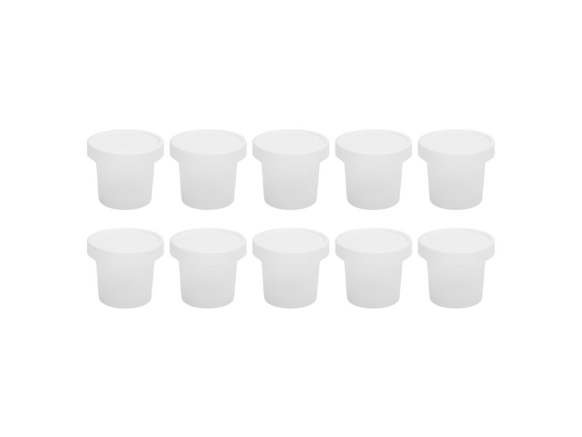 10 Vasos Para Postre Con Tapas Resistentes Al Calor, De Plástico Pp, Para Pudín, Yogur Y Helado, 500 Ml.