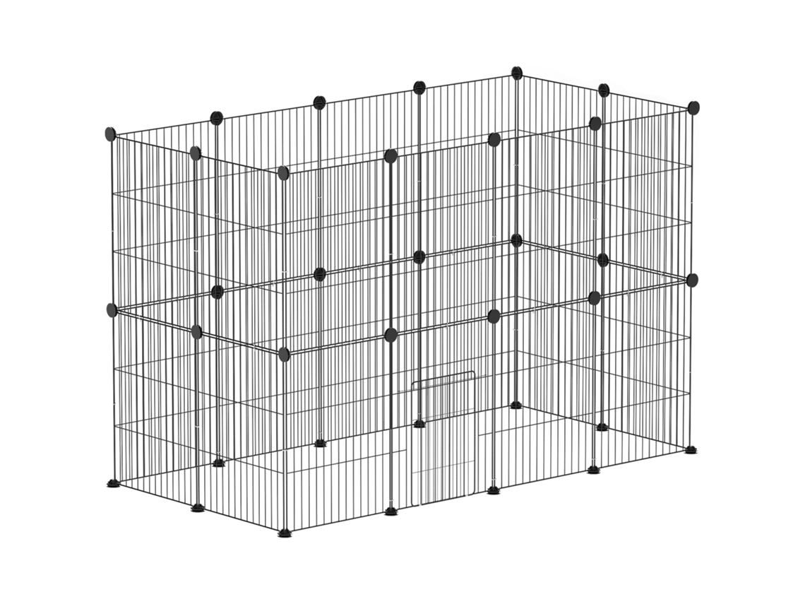 Casita Para Animales Pequeños, Madera De Pino Gris, 181x100x48cm