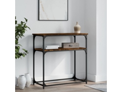 Mesa Consola | Mesa De Entrada | Mesa De Apoyo Madera De Ingeniería Roble Ahumado 75x35,5x75 Cm