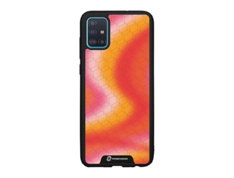 Funda Móvil Oficial Patrón Naranja para Samsung Galaxy A51 PHONECASES3D Piel Sintética Negro