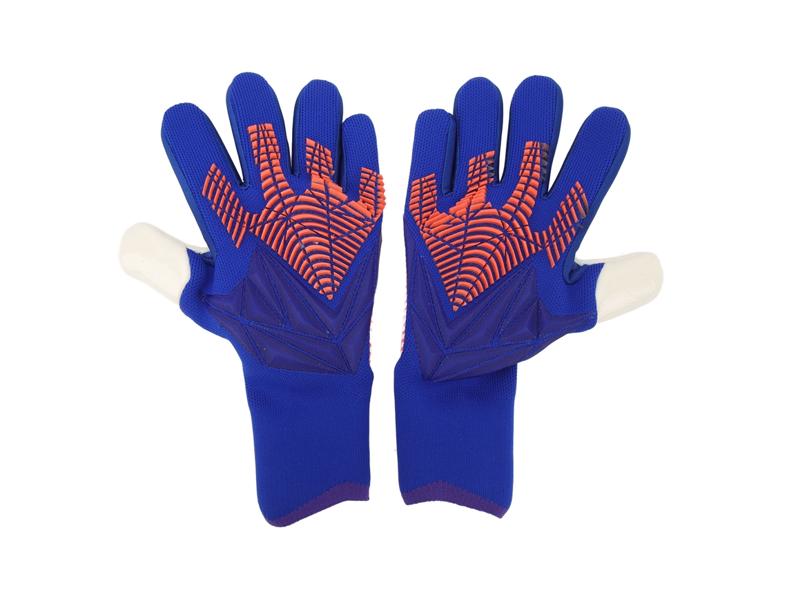 Guantes De Fútbol De Portero Con Agarre Firme, Látex Transpirable, Cómodos, Protección Para Los Dedos, Talla 10, Azul.