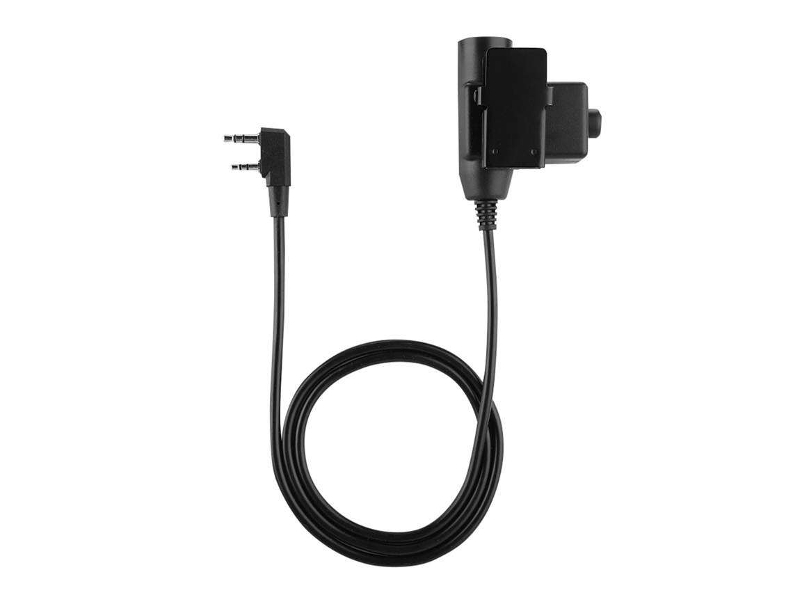 Cabo Ptt U94 Para Fones Táticos Com Conector 2 Pinos Compatível Com Baofeng Uv5r E Outras Rádios