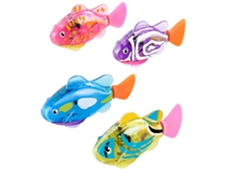 -4 Piezas Juguetes Pez Eléctrico Con Luz Led Juguetes De Baño Pez Robótico Para Mascotas Niños