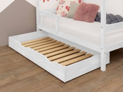 Cajón para Cama BENLEMI Buddy (Blanco - Madera - 120x140x22 cm)