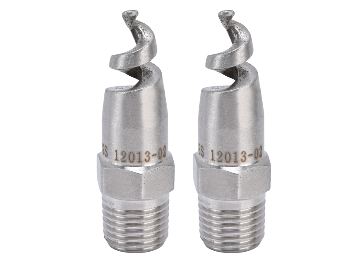 Kit De Accesorios De Cono Atomizador Con Boquilla Espiral De Ángulo Amplio De Acero Inoxidable (2 Piezas)