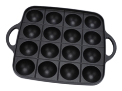 Sartén para parrilla Takoyaki con 16 orificios para hornear slowmoose