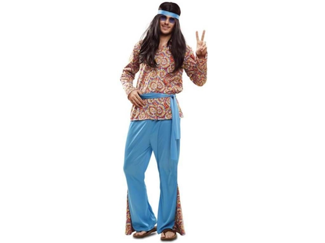 Disfraz de Hombre DISFRAZZES Hippie Psicodélico 52/54 (Talla: M/L)