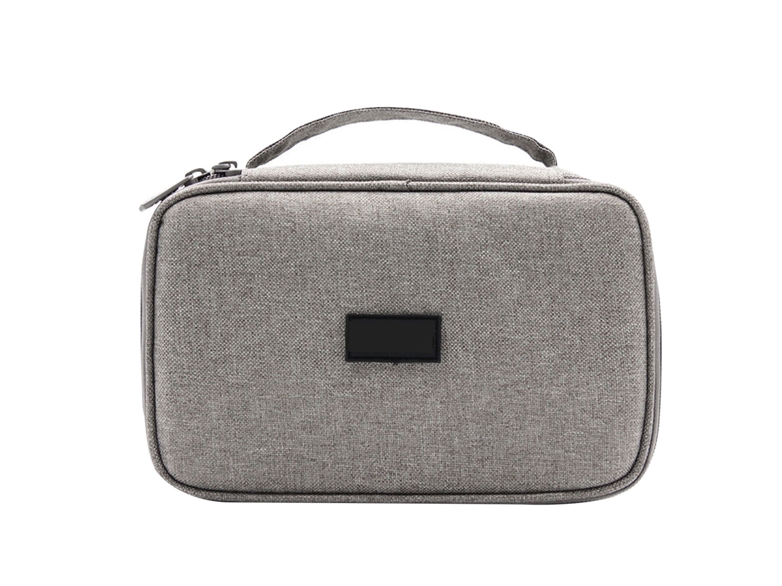 Baoj-2026caja Bolsa multifuncional impermeable para guardar cables de viaje y dispositivos electrónicos, color gris.