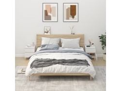 Mesitas de Noche 2 Pzs 40X35X50 Cm Blanco