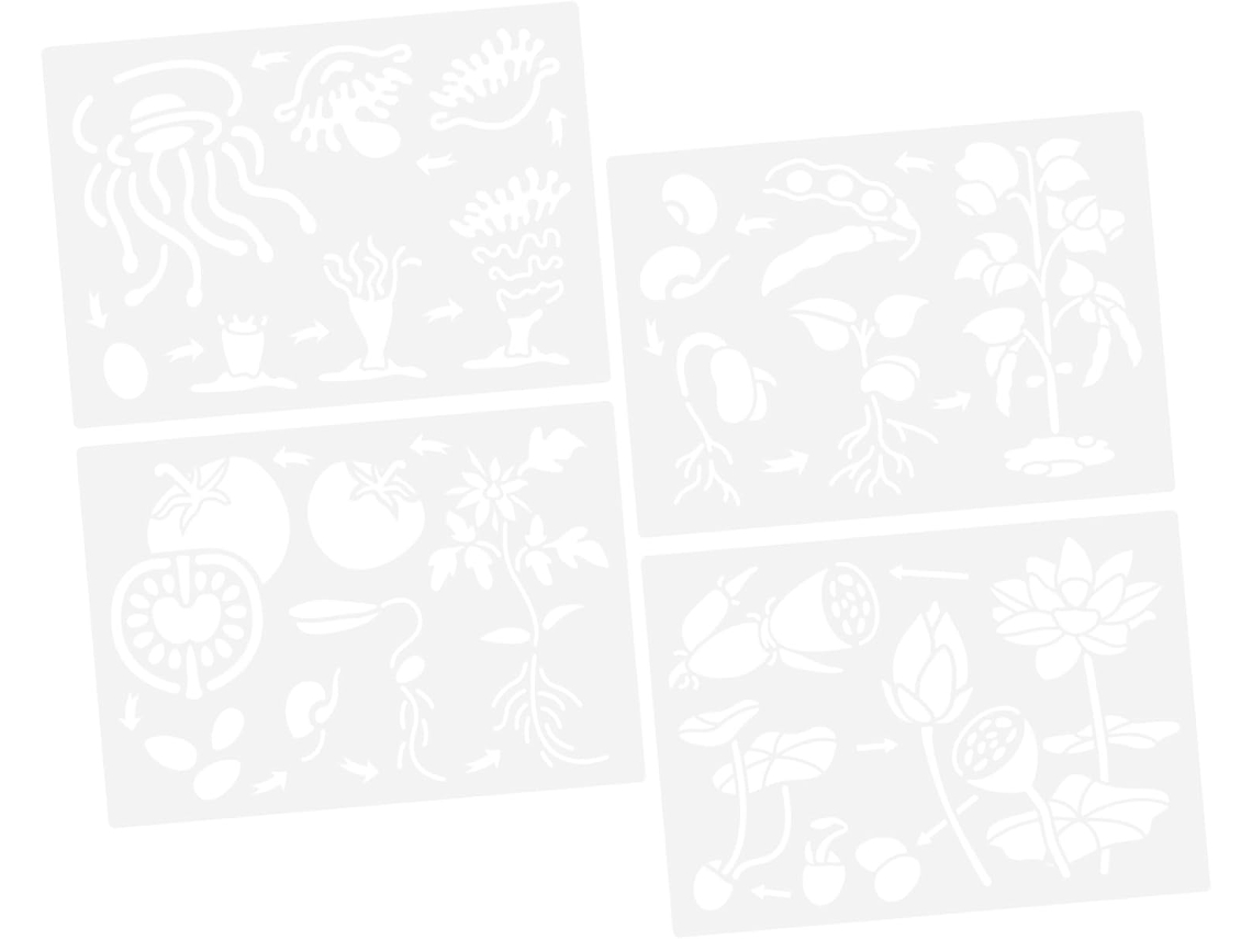 Kit De Pintura Diy Con 4 Láminas Para Niños Y Niñas, Plantillas Reutilizables Para Dibujos.