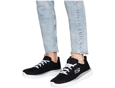 Zapatillas de Mujer SKECHERS Graceful Get Connectec Tecido Negro (35.5)