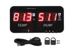 Termómetro-higrómetro Digital Led Ta623a Con Sensor Shtc3 Para Monitorización Industrial De Temperatura Y Humedad De 5 V Cc.
