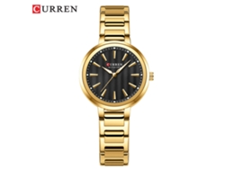 Relógio MDUG Feminino à Prova D'água, Mostrador Pequeno, Estilo Casual, Pulseira de Aço, Dourado e Preto