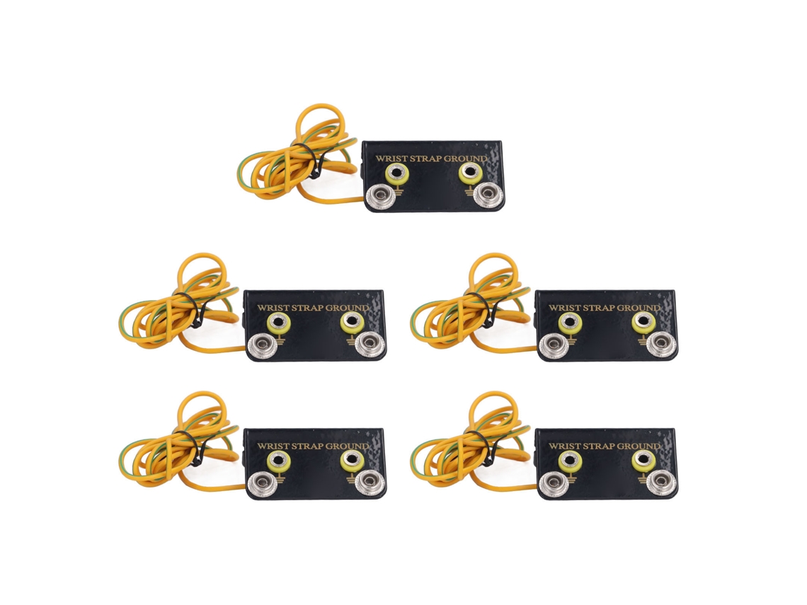 Omni-5 Piezas Conector De Socket De Tierra Para Brazalete Esd Sistema De Puesta A Tierra L Forma Antiestático