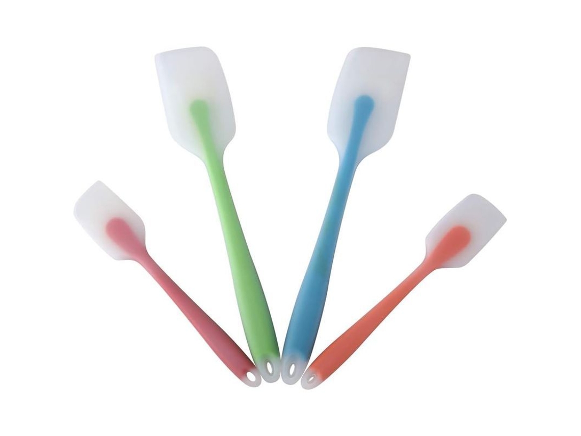 Set De 4 Cuchillas De Silicona Transparente Para Hornear, Espátulas Mezcladoras Resistentes Al Calor Y Lavavajillas