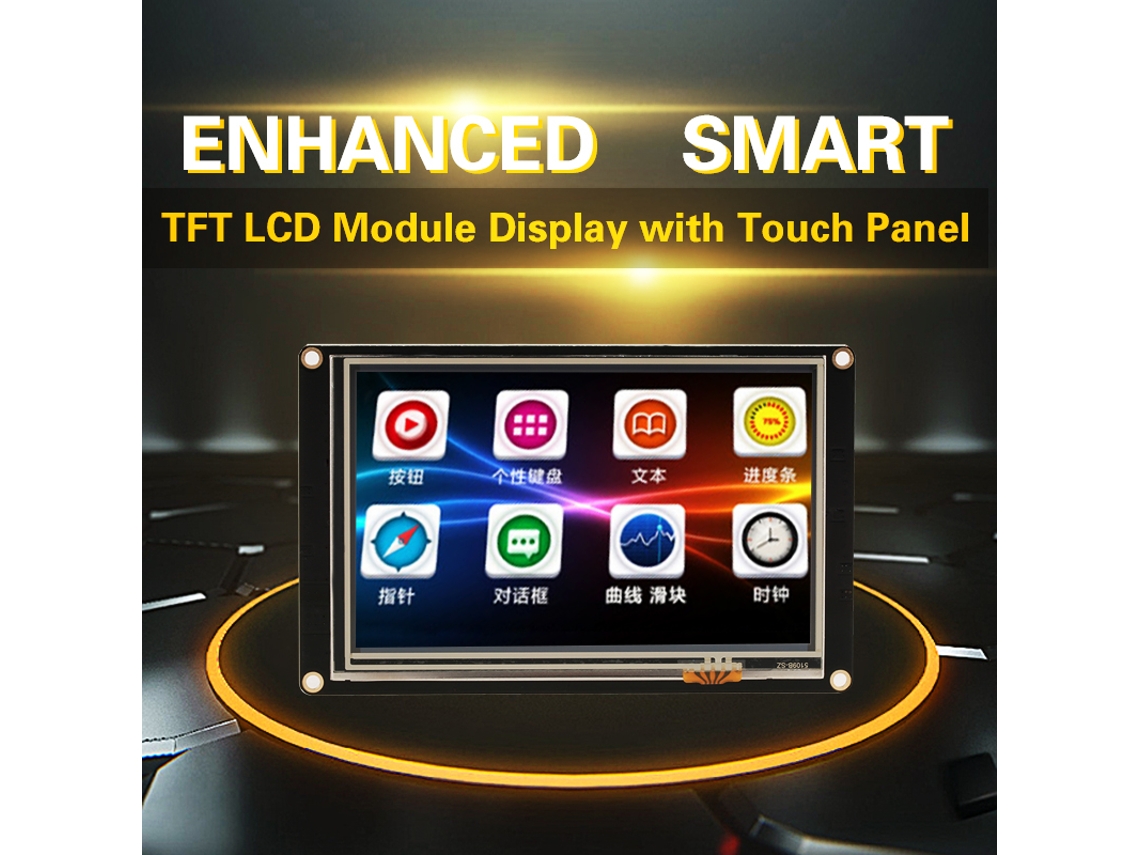 Módulo de pantalla LCD TFT en serie con interfaz hombre-máquina USB-C inteligente mejorado y panel táctil (5.0)