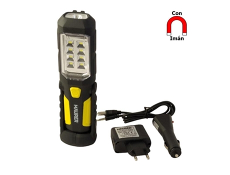 Linterna led recargable 8 led mas 1 led frontal (250 lumenes)