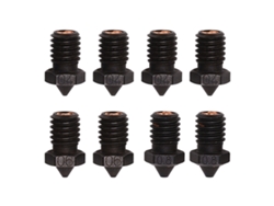 Boquilla de acero templado de 8 piezas (0,4, 0,6 y 0,8 mm, M6, 3 orificios) para impresora 3D Anet8