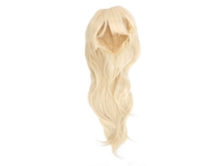 Peluca Sintética Larga, Ondulada Y De Color Dorado Claro, Ideal Para Cosplay Y Fiestas.