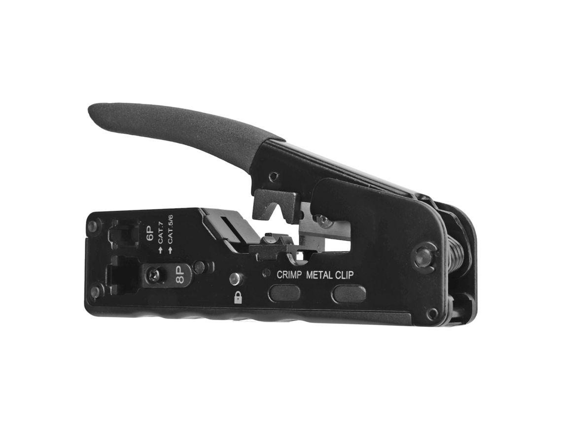 Pinza De Crimpado Multifuncional De Paso Para Cables Ethernet Rj45, Rj11, Cat5, Cat6 Y Cat7