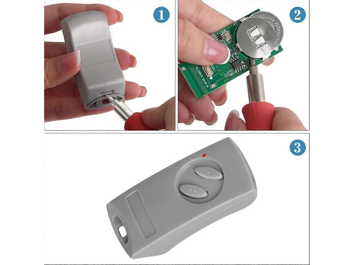 Kit 2 Mandos A Distancia Para Abrir Puerta Garaje Compatibles Rse2-433, Rsc2-433, Rsz1-433