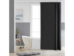 Cortina de ducha negra antimoho, tamaño pequeño, de poliéster Jortmrd (120 x 180 cm)