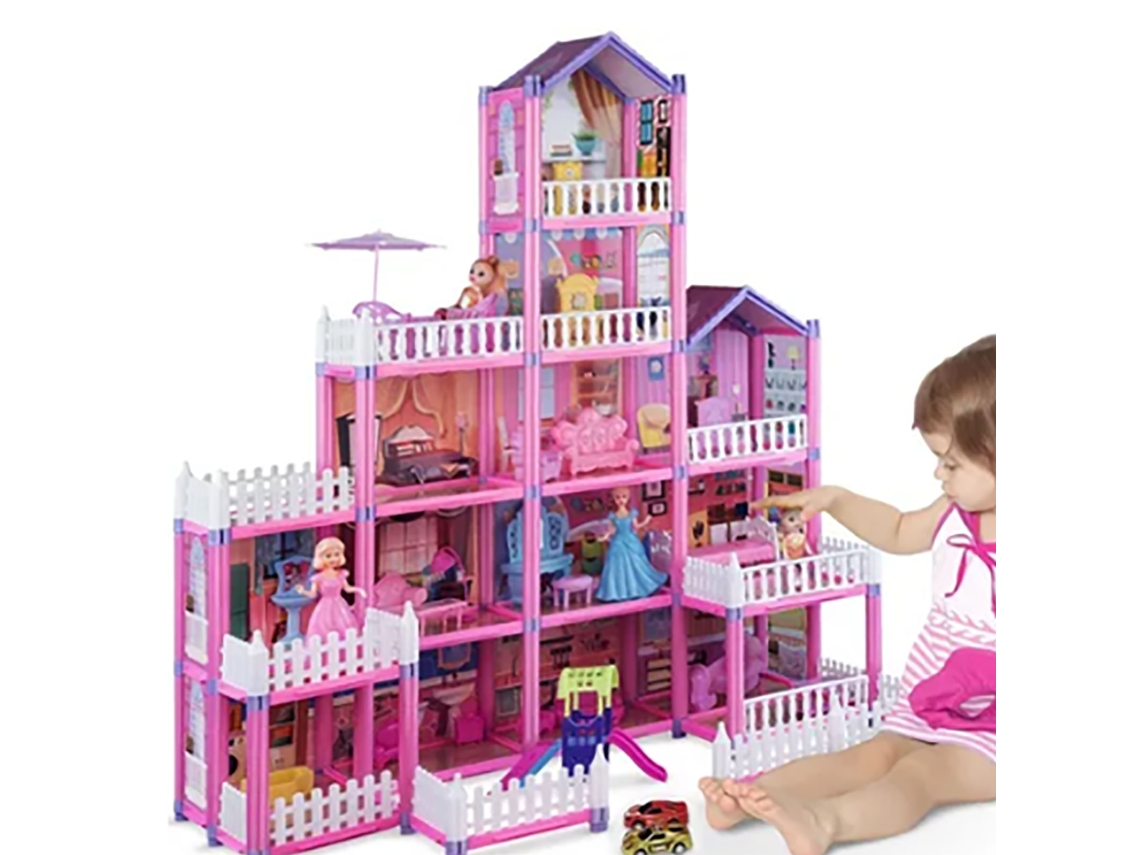 Kit De Construcción De Casa De Muñecas Para Niñas, 278 Piezas, Castillo Para Armar.