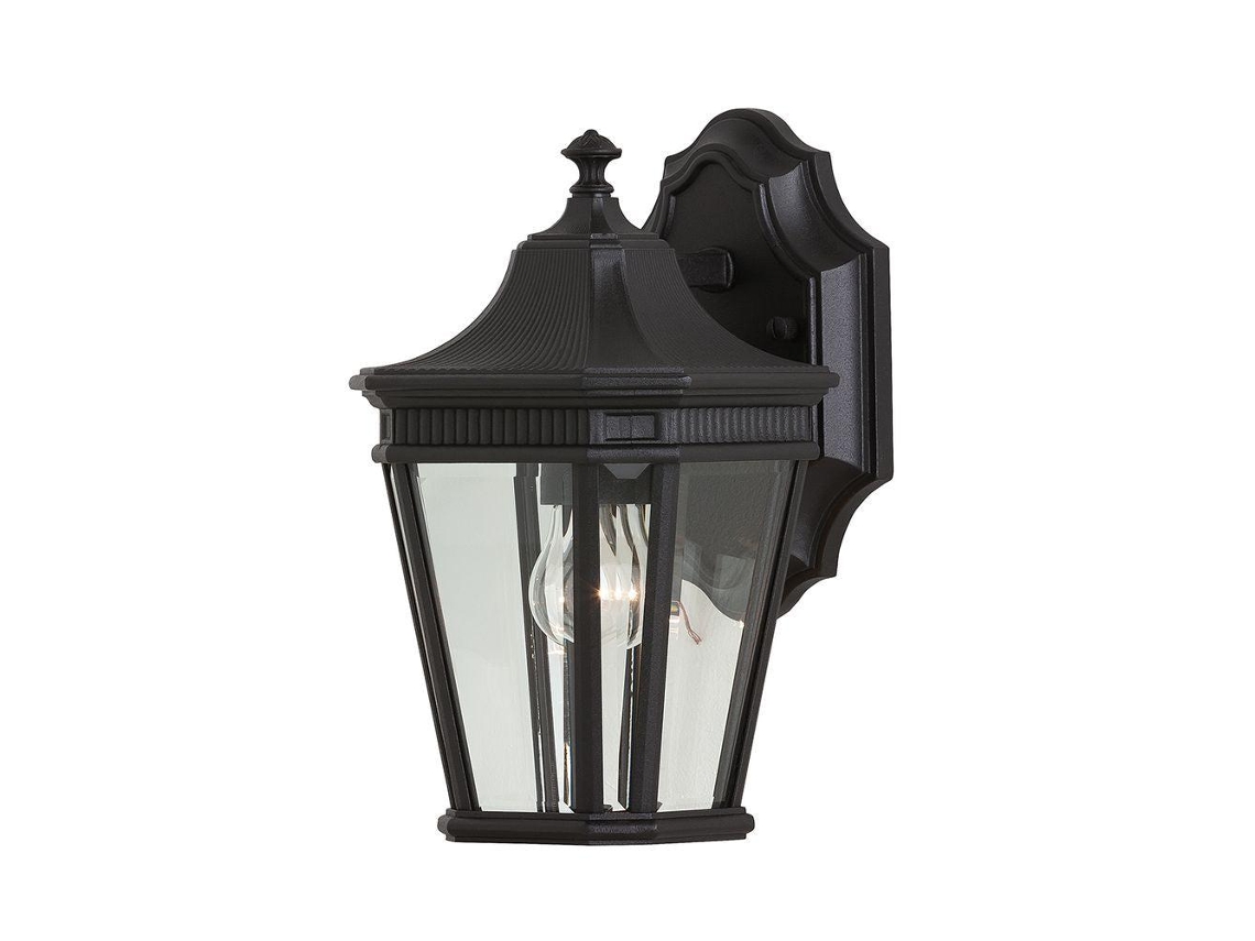 FEISS de luz de pared al aire libre (Fe-CotsLN2-S-BK) Cotswold Lane Cast-Cast Aluminium, Glass E27