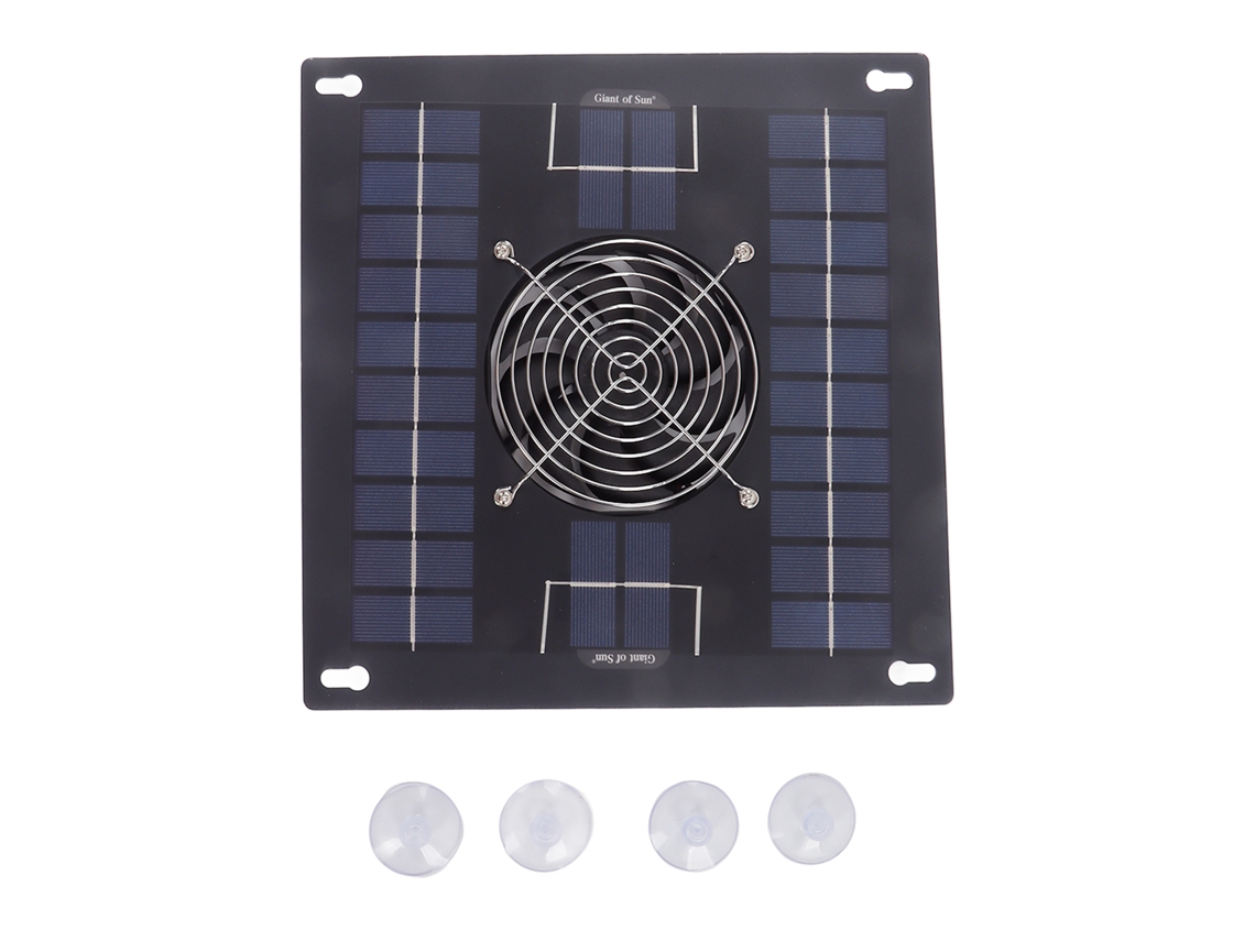 Kit De Ventilador Extractor Solar Con Panel Monocristalino Para Gallinero, Invernadero Y Tienda De Campaña.