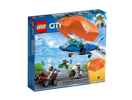 LEGO City: Persecución con drones de la policía del cielo - 60208 (Edad Mínima: 5 - 218 Piezas)